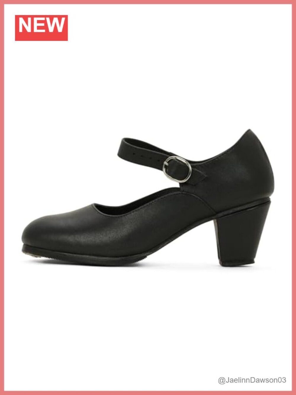 Women's Folklorico Dance Shoes Leather 6cm Heel with Nails